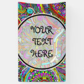 Sketting Fantasy Art - Abstracte bloemen 1 Spandoek (Verticaal)