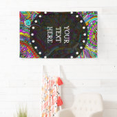 Sketting Fantasy Art - Abstracte bloemen 1 Spandoek (Insitu)