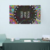 Sketting Fantasy Art - Abstracte bloemen 1 Spandoek (Beurs)