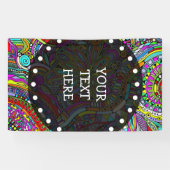 Sketting Fantasy Art - Abstracte bloemen 1 Spandoek (Horizontaal)