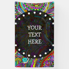 Sketting Fantasy Art - Abstracte bloemen 1 Spandoek