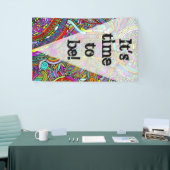 Sketting Fantasy Art - Abstracte bloemen 1 Spandoek (Beurs)