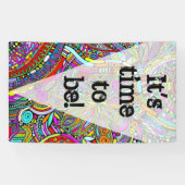 Sketting Fantasy Art - Abstracte bloemen 1 Spandoek (Horizontaal)