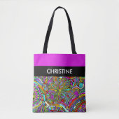Sketting Fantasy Art - Abstracte bloemen 1 Tote Bag (Voorkant)