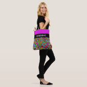 Sketting Fantasy Art - Abstracte bloemen 1 Tote Bag (Op model)