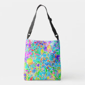 Sketting Fantasy Art - Abstracte bloemen 2 Crossbody Tas (Achterkant)