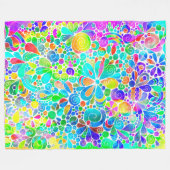 Sketting Fantasy Art - Abstracte bloemen 2 Fleece Deken (Voorkant (Horizontaal))