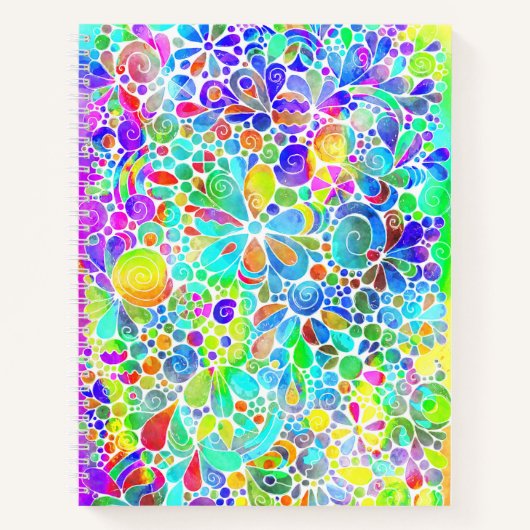 Sketting Fantasy Art - Abstracte bloemen 2 Notitieboek (Voorkant)