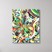 Sketting Fantasy Art - Abstracte bloemen 3 Canvas Afdruk (Voorkant)