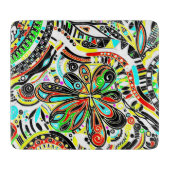 Sketting Fantasy Art - Abstracte bloemen 3 Snijplank (Voorkant)