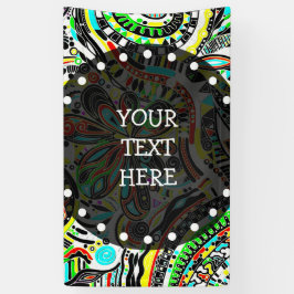 Sketting Fantasy Art - Abstracte bloemen 3 Spandoek