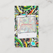 Sketting Fantasy Art - Abstracte bloemen 3 Visitekaartje (Achterkant)