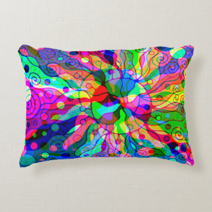 Sketting Fantasy Art - Abstracte Neon Shift 1 Accent Kussen