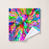 Sketting Fantasy Art - Abstracte Neon Shift 1 Bad Handdoek (Wasdoekje)