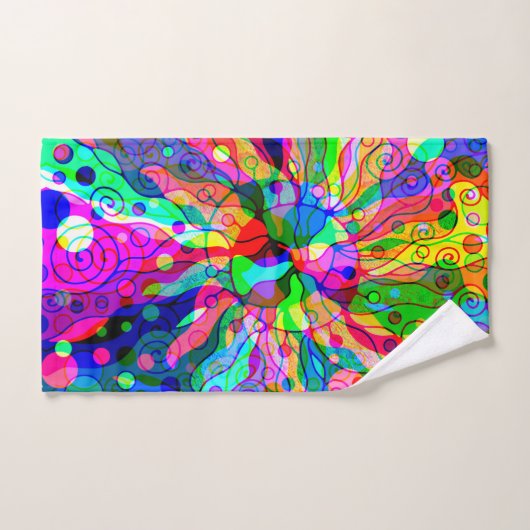 Sketting Fantasy Art - Abstracte Neon Shift 1 Bad Handdoek (Handdoek)