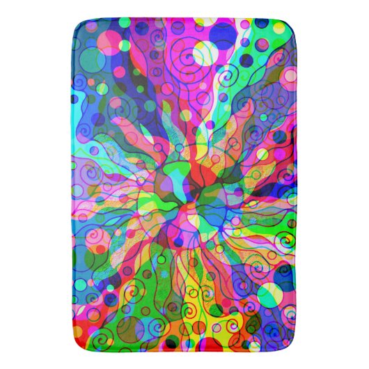 Sketting Fantasy Art - Abstracte Neon Shift 1 Badmat (Voorkant Verticaal)