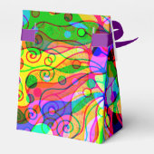 Sketting Fantasy Art - Abstracte Neon Shift 1 Bedankdoosjes (Achterkant)