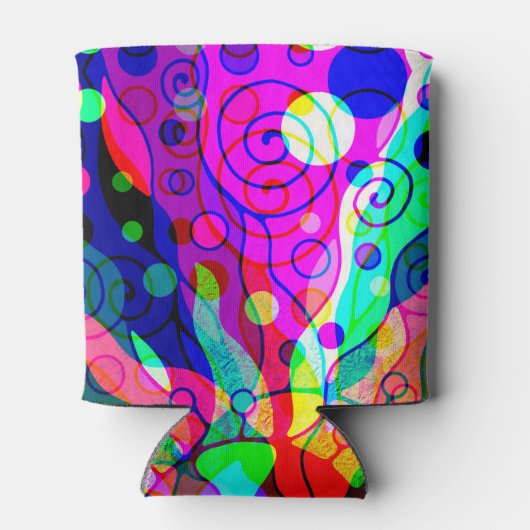 Sketting Fantasy Art - Abstracte Neon Shift 1 Blikjeskoeler (Achterkant)