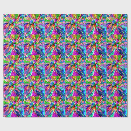 Sketting Fantasy Art - Abstracte Neon Shift 1 Cadeaupapier (Vlak)