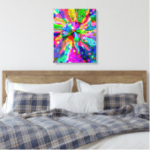 Sketting Fantasy Art - Abstracte Neon Shift 1 Canvas Afdruk (Insitu (Slaapkamer))
