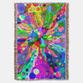 Sketting Fantasy Art - Abstracte Neon Shift 1 Deken (Voorkant Verticaal)
