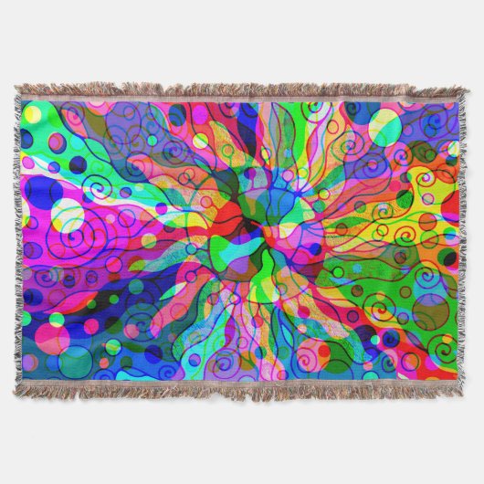 Sketting Fantasy Art - Abstracte Neon Shift 1 Deken (Voorkant)