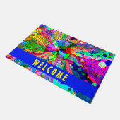 Sketting Fantasy Art - Abstracte Neon Shift 1 Deurmat (Schuin)