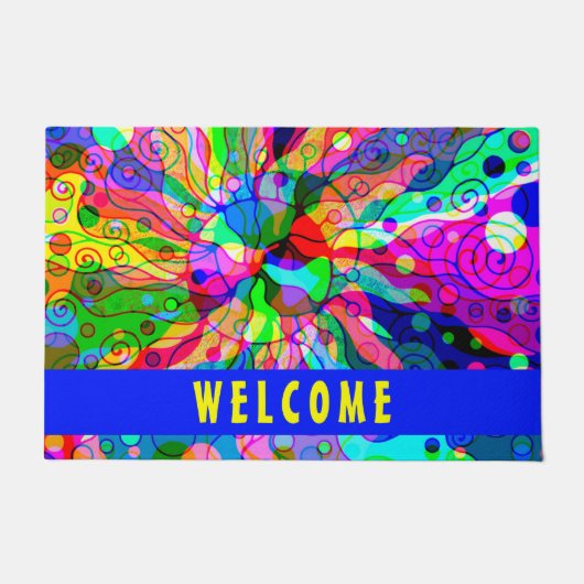 Sketting Fantasy Art - Abstracte Neon Shift 1 Deurmat (Voorkant)