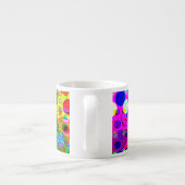 Sketting Fantasy Art - Abstracte Neon Shift 1 Espresso Kop (Achterkant)