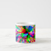Sketting Fantasy Art - Abstracte Neon Shift 1 Espresso Kop (Voorkant)