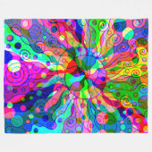 Sketting Fantasy Art - Abstracte Neon Shift 1 Fleece Deken (Voorkant (Horizontaal))