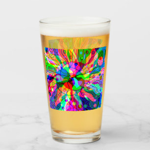 Sketting Fantasy Art - Abstracte Neon Shift 1 Glas
