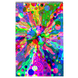Sketting Fantasy Art - Abstracte Neon Shift 1 Kalender
