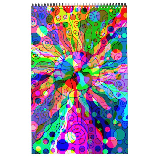 Sketting Fantasy Art - Abstracte Neon Shift 1 Kalender (Hoes)