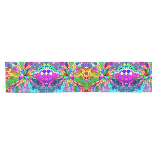 Sketting Fantasy Art - Abstracte Neon Shift 1 Korte Tafelloper (Horizontaal)