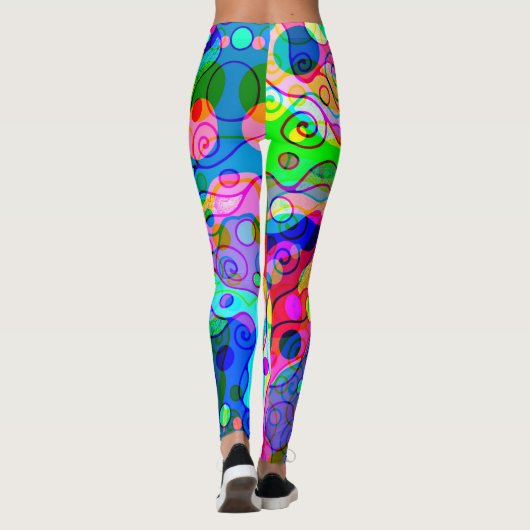 Sketting Fantasy Art - Abstracte Neon Shift 1 Leggings (Achterkant)