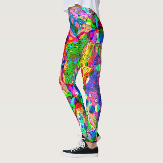 Sketting Fantasy Art - Abstracte Neon Shift 1 Leggings (Links)