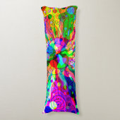 Sketting Fantasy Art - Abstracte Neon Shift 1 Lichaamskussen (Voorkant Verticaal)