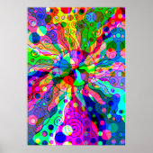 Sketting Fantasy Art - Abstracte Neon Shift 1 Poster (Voorkant)