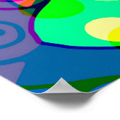 Sketting Fantasy Art - Abstracte Neon Shift 1 Poster (Hoek)