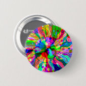 Sketting Fantasy Art - Abstracte Neon Shift 1 Ronde Button 5,7 Cm (Voorkant /achterkant)