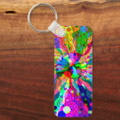 Sketting Fantasy Art - Abstracte Neon Shift 1 Sleutelhanger (Voorkant)