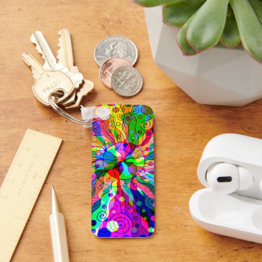 Sketting Fantasy Art - Abstracte Neon Shift 1 Sleutelhanger (Bureau)
