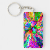 Sketting Fantasy Art - Abstracte Neon Shift 1 Sleutelhanger (Voorkant)