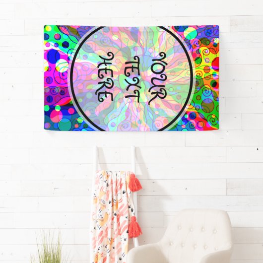 Sketting Fantasy Art - Abstracte Neon Shift 1 Spandoek (Insitu)