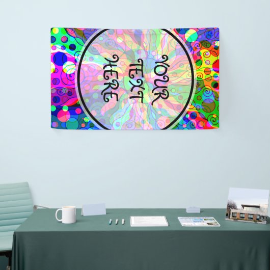 Sketting Fantasy Art - Abstracte Neon Shift 1 Spandoek (Beurs)