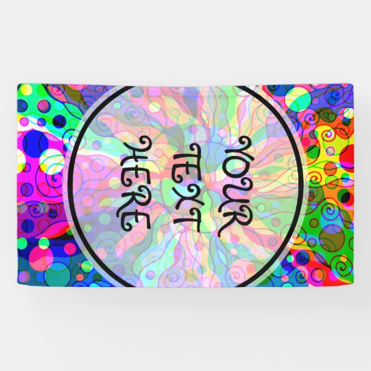 Sketting Fantasy Art - Abstracte Neon Shift 1 Spandoek (Horizontaal)