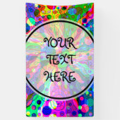 Sketting Fantasy Art - Abstracte Neon Shift 1 Spandoek (Verticaal)