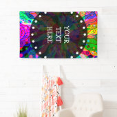 Sketting Fantasy Art - Abstracte Neon Shift 1 Spandoek (Insitu)