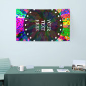 Sketting Fantasy Art - Abstracte Neon Shift 1 Spandoek (Beurs)